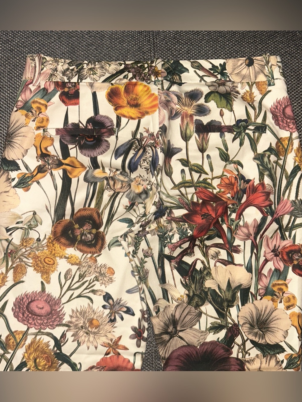 Floral All Over Print Skinny Trouser Pants - Multicolor - Picture 6 of 6